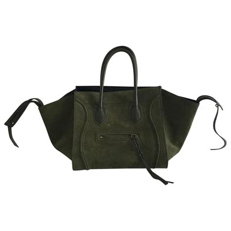 celine green suede phantom bag|Celine phantom luggage.